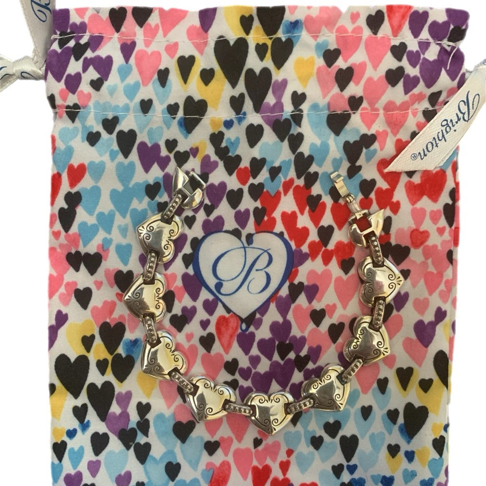 Brighton Cafe Au Lait Heart Link Bracelet